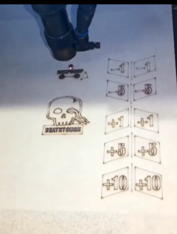 Trabajo de grabado realizado con láser